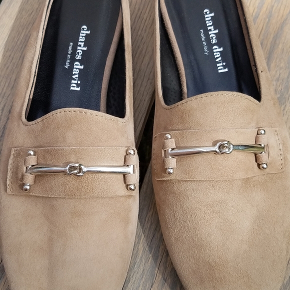 Charles David Suede Leather Classic Loafer Mule Itay - Picture 16 of 16